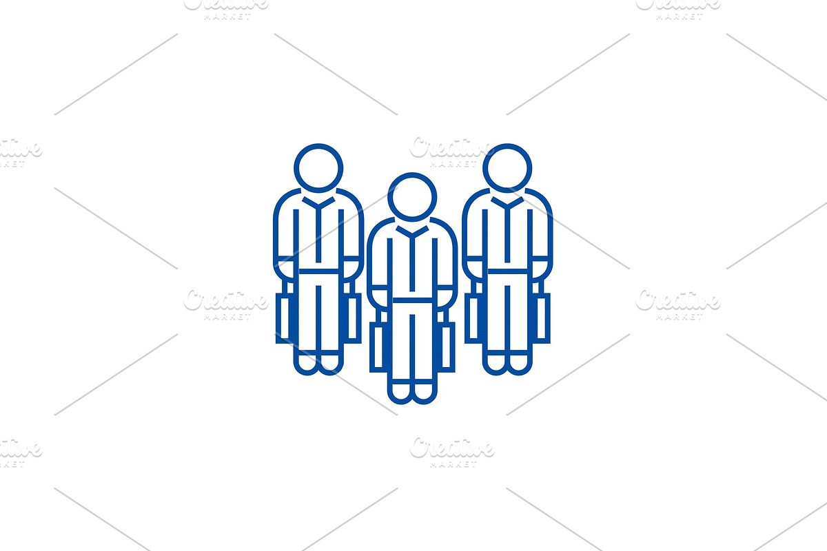 Business consultants line icon in Illustrations - product preview 8