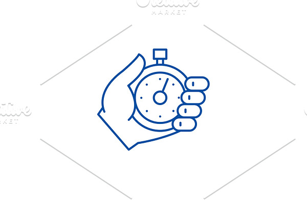Business controlling line icon