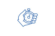 Business controlling line icon