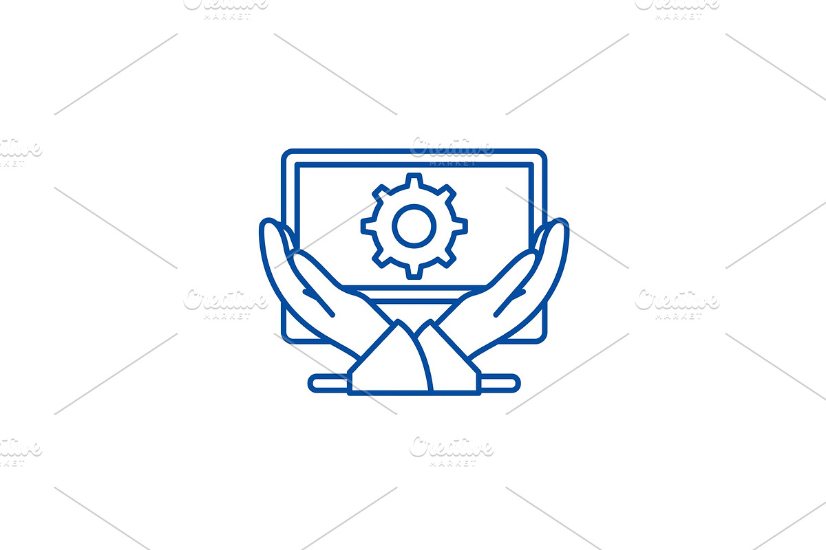 Business development line icon in Illustrations - product preview 8