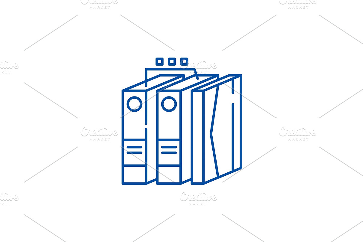 Business documentation line icon in Illustrations - product preview 8