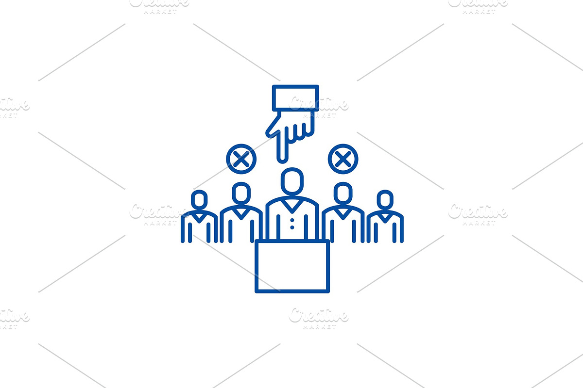Business headhunting line icon in Illustrations - product preview 8