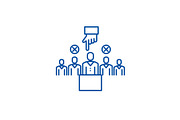 Business headhunting line icon