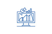 Business indicator system line icon