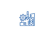 Business industry line icon concept