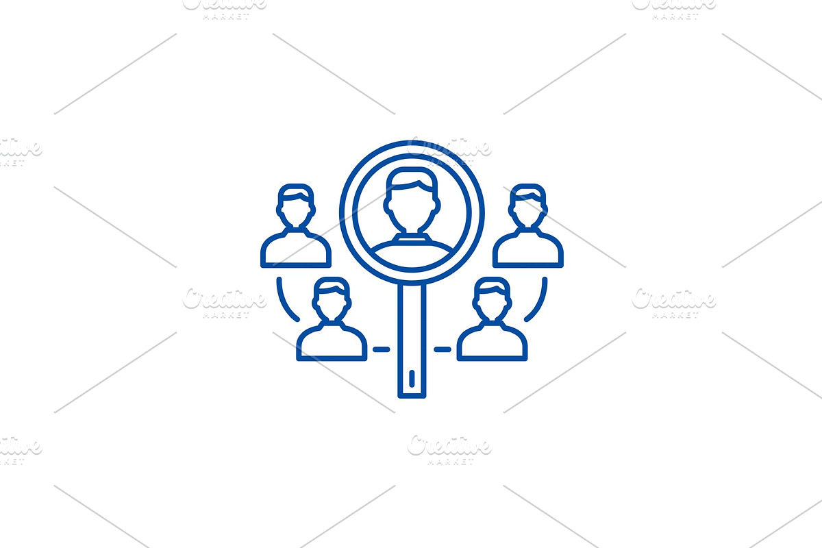 Business integration line icon in Illustrations - product preview 8