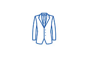 Business jacket line icon concept