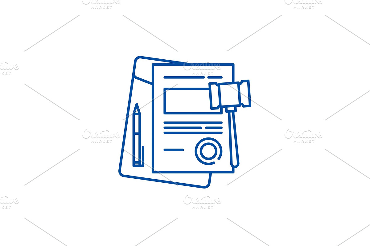 Business law line icon concept in Illustrations - product preview 8