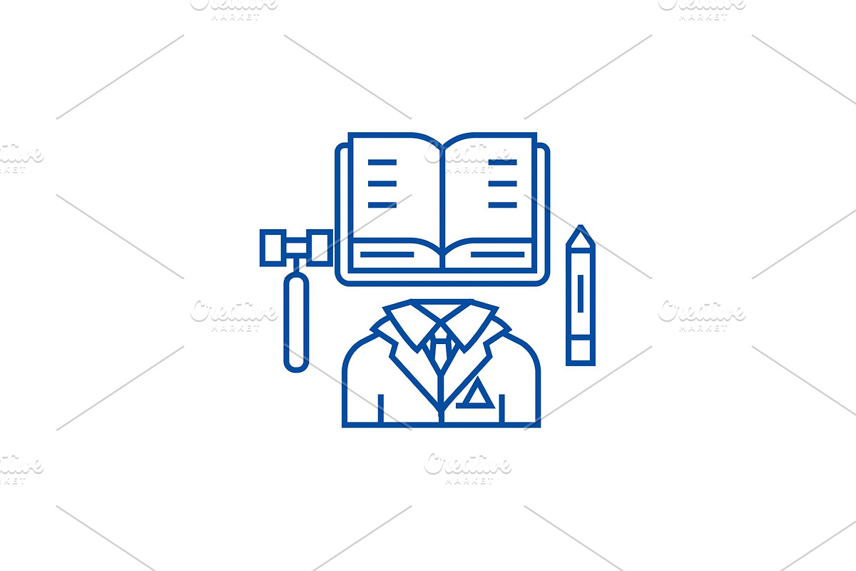 Business law,open book line icon in Illustrations - product preview 8