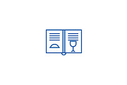 Business menu line icon concept