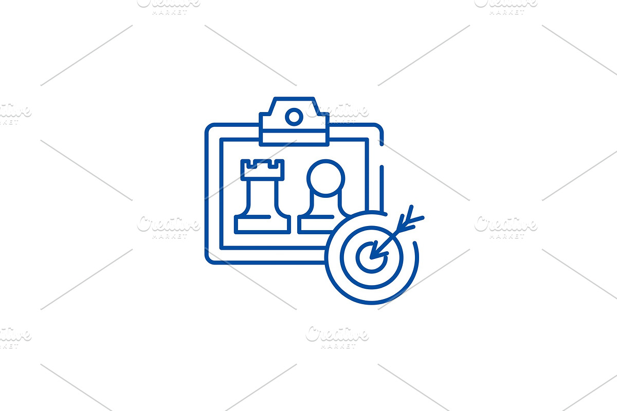 Business model generation line icon in Illustrations - product preview 8