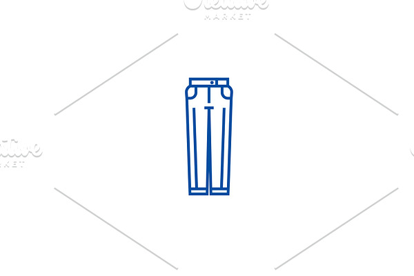Business pants line icon concept