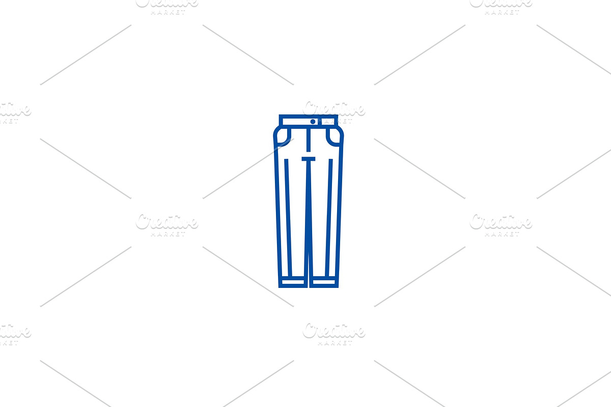 Business pants line icon concept in Illustrations - product preview 8