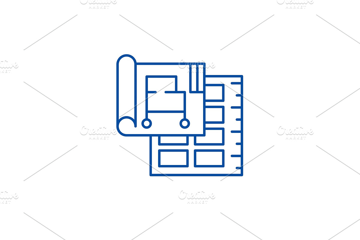 Business project line icon concept in Illustrations - product preview 8