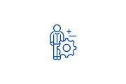 Business services line icon concept