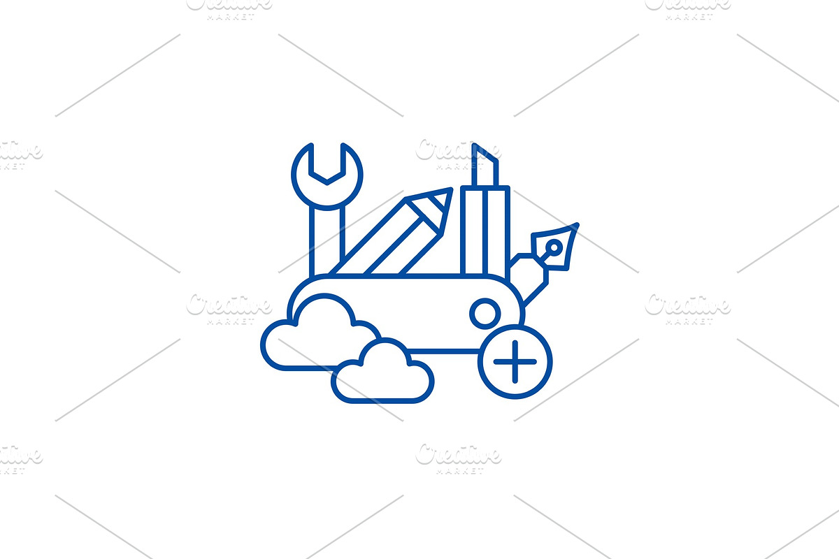 Business skills line icon concept in Illustrations - product preview 8