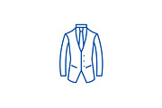 Business suit line icon concept