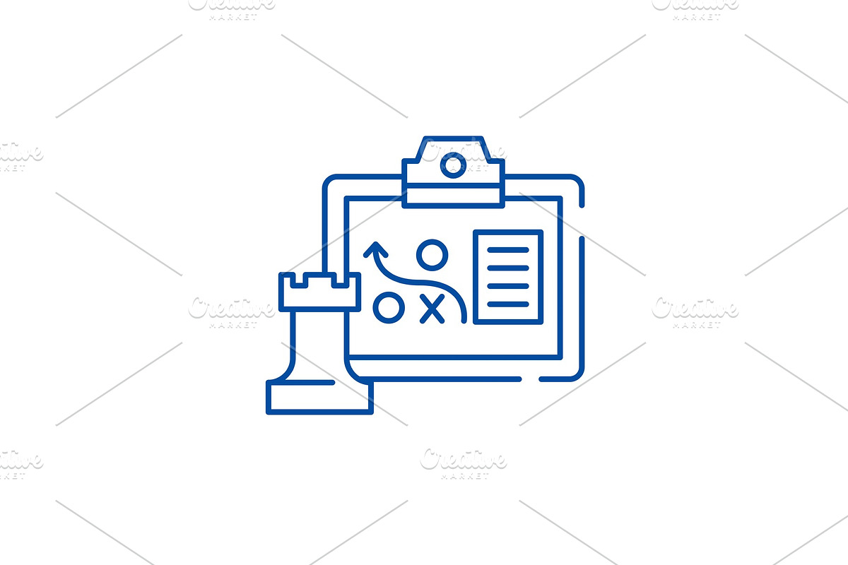 Business tactics line icon concept in Illustrations - product preview 8
