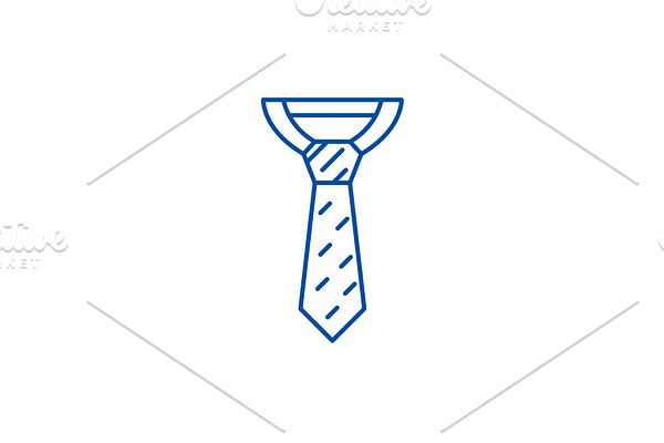 Business tie line icon concept
