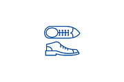 Businessman shoes line icon concept