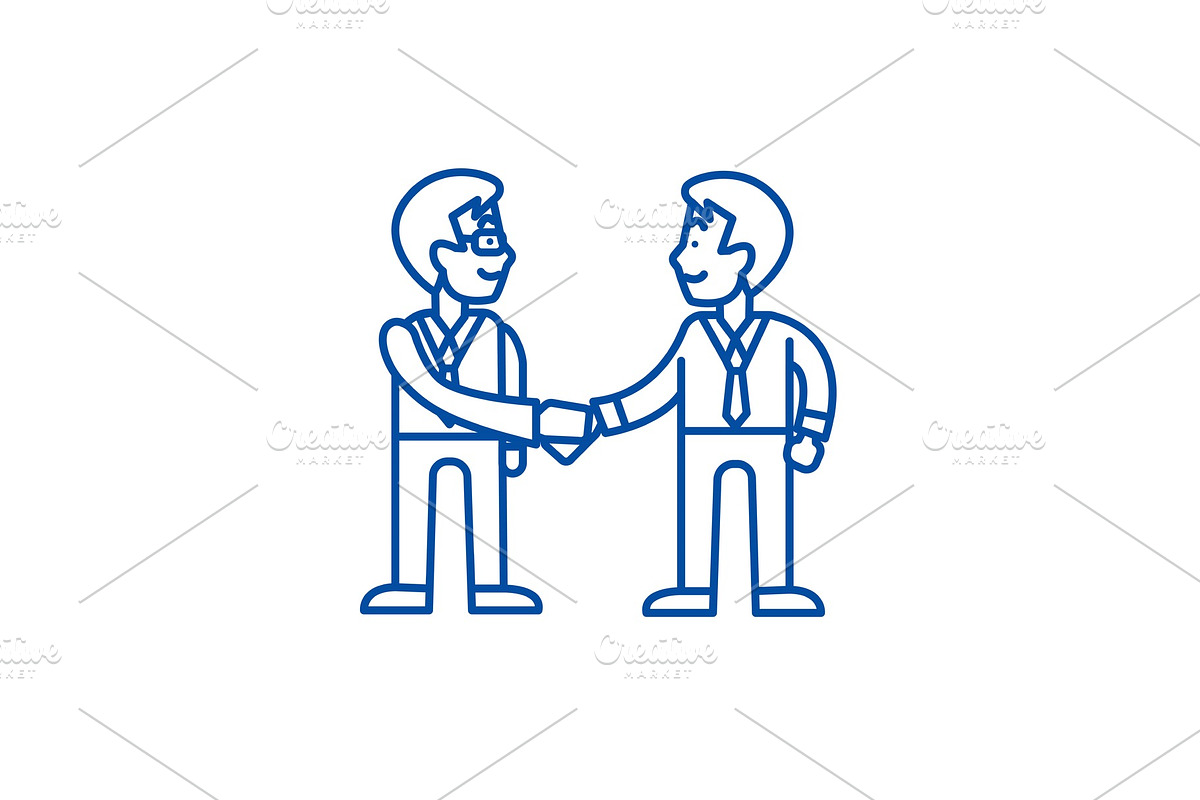Businessmen handshake,partnership in Illustrations - product preview 8