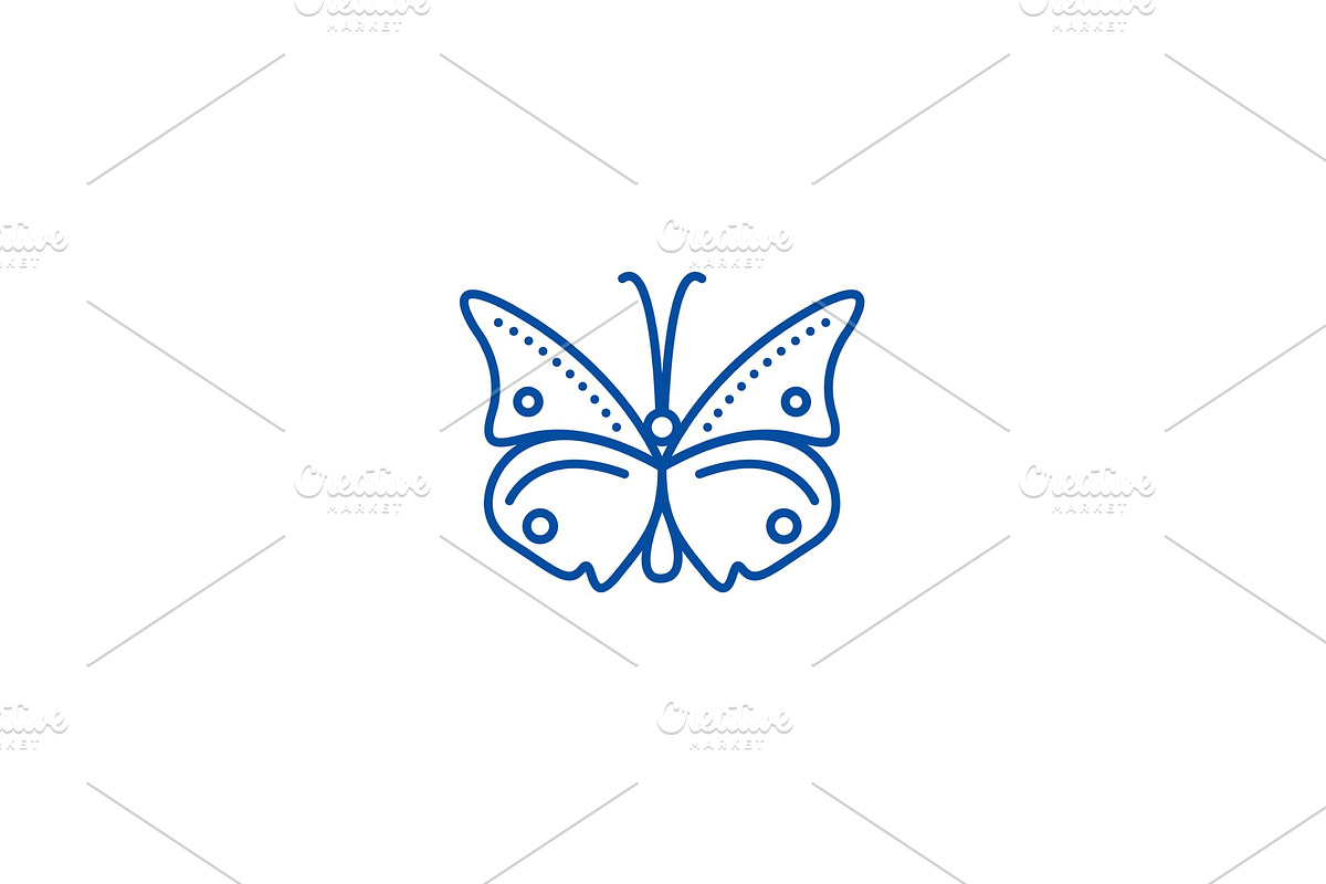 Butterfly line icon concept in Illustrations - product preview 8