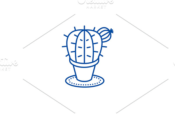 Cactus line icon concept. Cactus