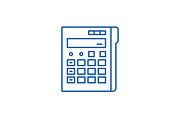 Calculator line icon concept