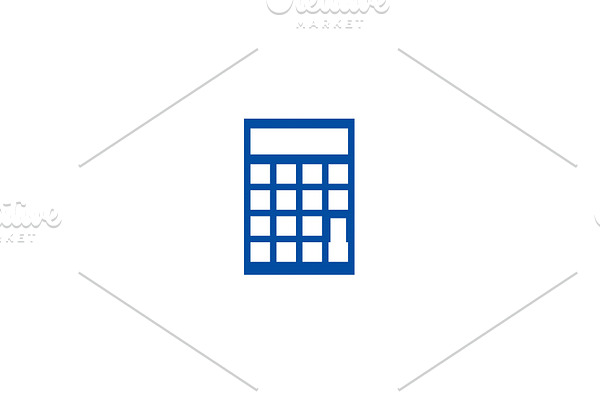 Calculator illustration line icon