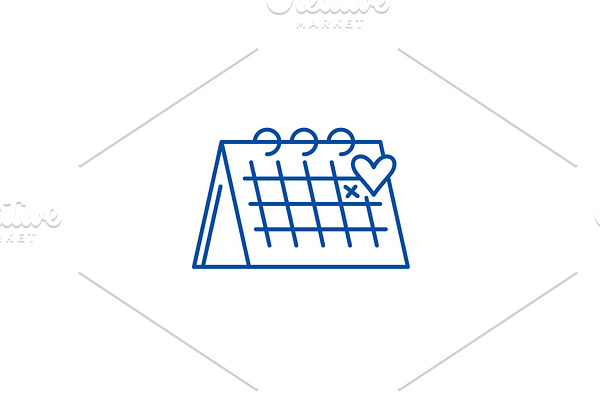 Calendar line icon concept. Calendar