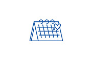 Calendar line icon concept. Calendar