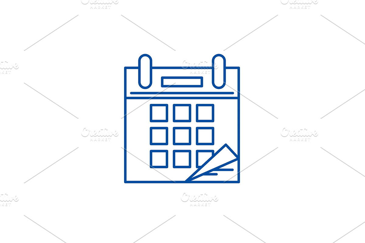 Calendar time line icon concept in Objects - product preview 8