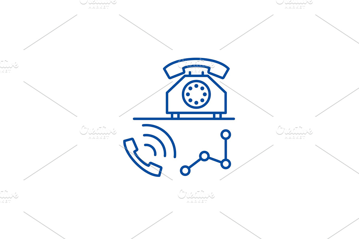 Call center office line icon concept in Illustrations - product preview 8