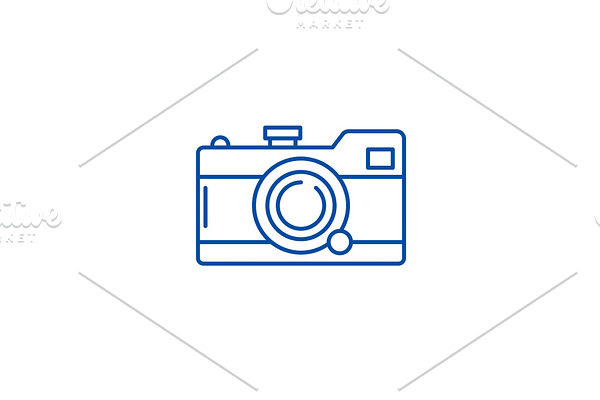 Camera line icon concept. Camera