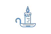 Candle line icon concept. Candle