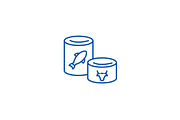 Canned goods line icon concept