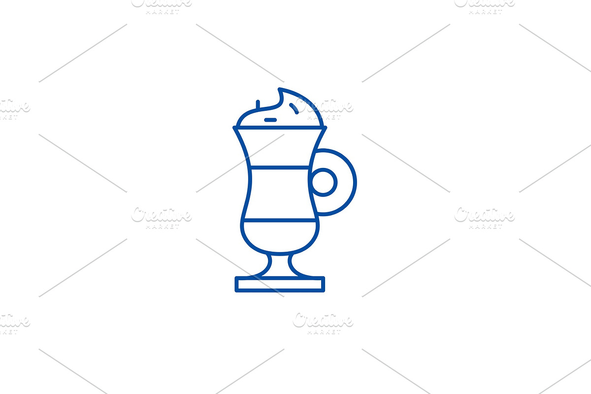 Cappuccino line icon concept in Illustrations - product preview 8