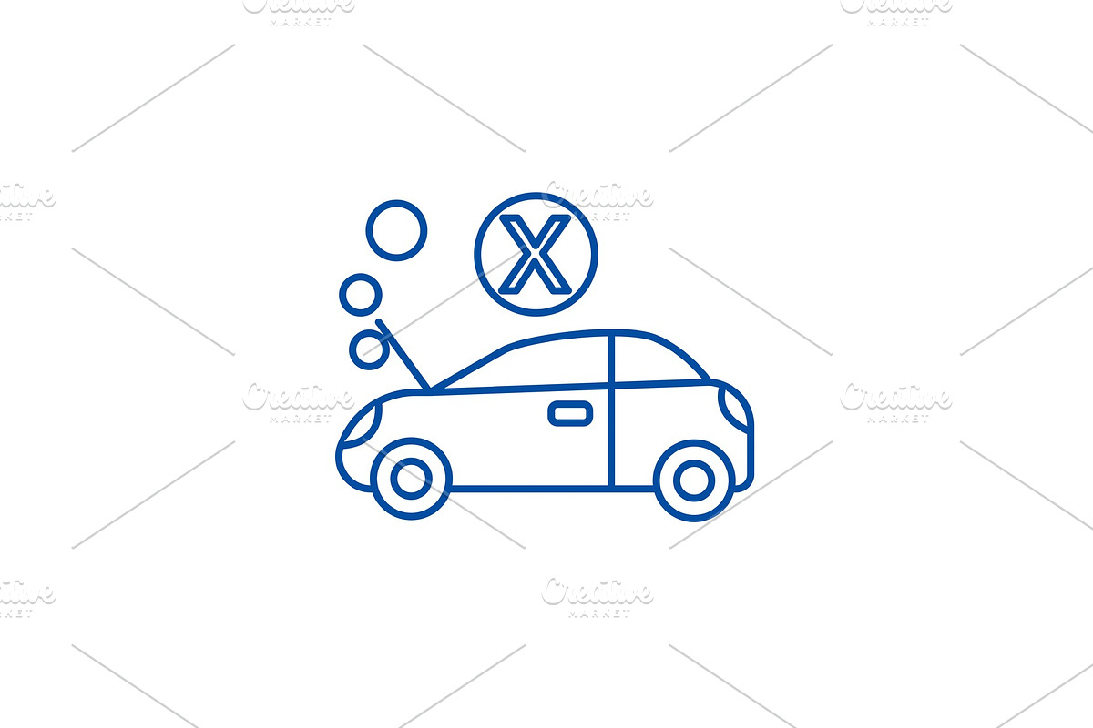 Car broke line icon concept. Car in Illustrations - product preview 8