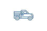 Car pickup line icon concept. Car