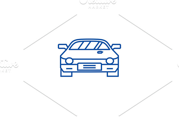 Car race,racing line icon concept