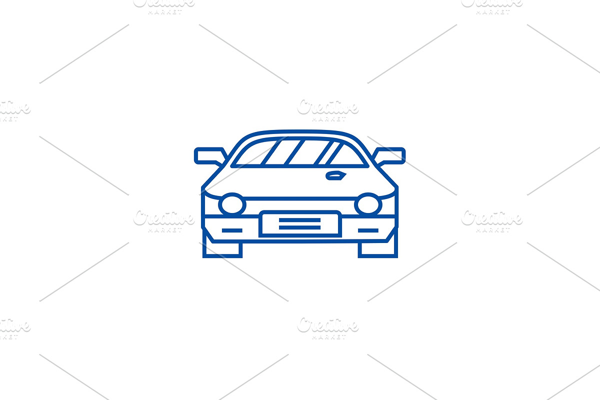 Car race,racing line icon concept in Illustrations - product preview 8