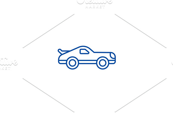 Car racing line icon concept. Car