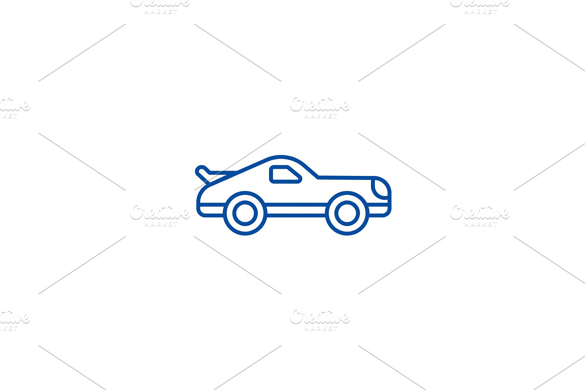 Car racing line icon concept. Car in Illustrations - product preview 8
