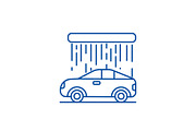 Car wash line icon concept. Car wash