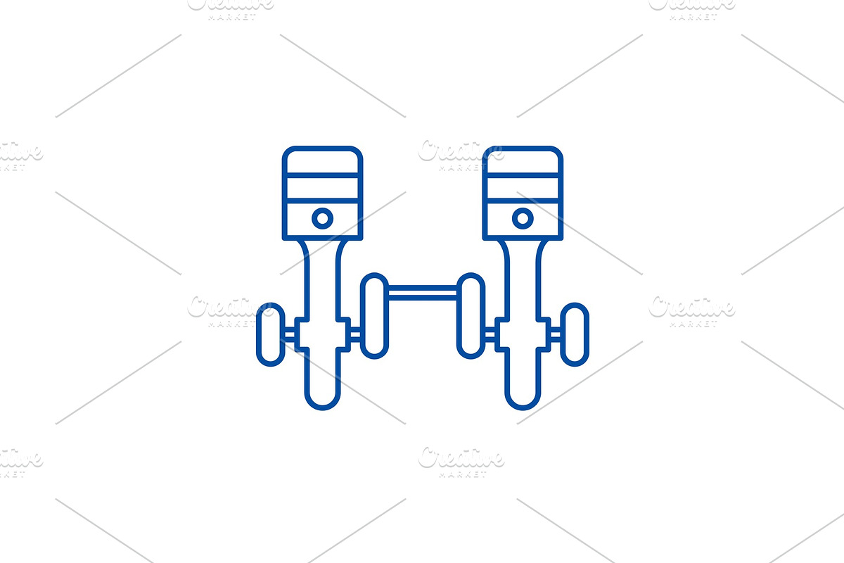Car wheels line icon concept. Car in Illustrations - product preview 8
