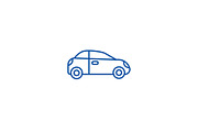 Car, sedan, vehicle line icon