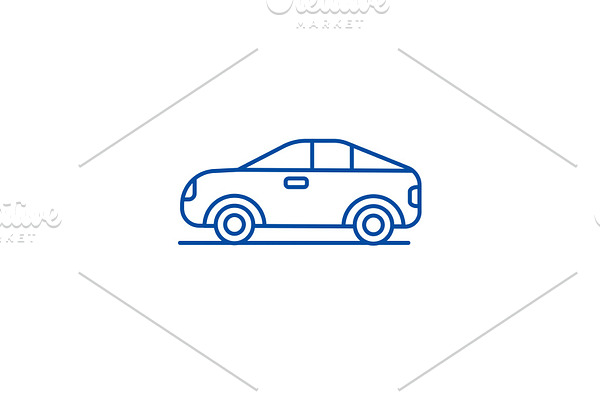 Car, vehicle, automobile line icon