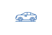 Car, vehicle, automobile line icon
