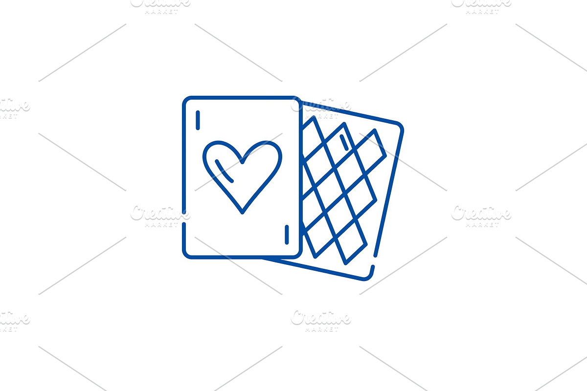 Card games line icon concept. Card in Illustrations - product preview 8