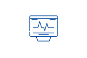 Cardiovascular check line icon